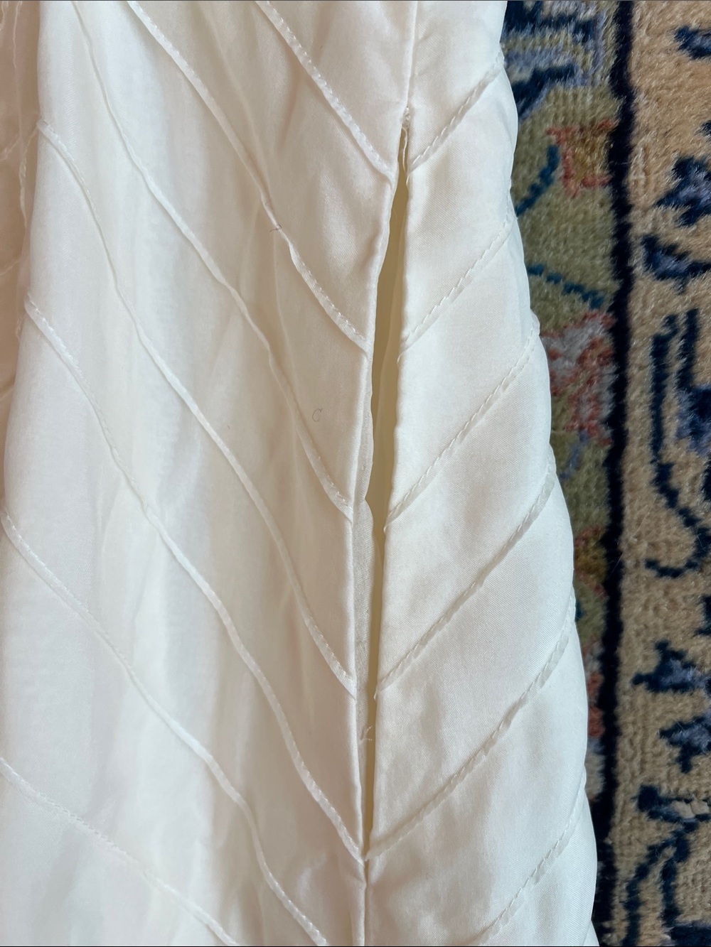BHLDN Silk Bridal Mini Dress | Strapless Reception Dress w Tulle Hem - SZ 10 - Picture 5 of 13